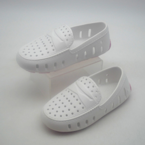 Floafers Prodigy Loafers Water Slip On Shoes Toddler Little  Girls 8 White Pink - Picture 1 of 8